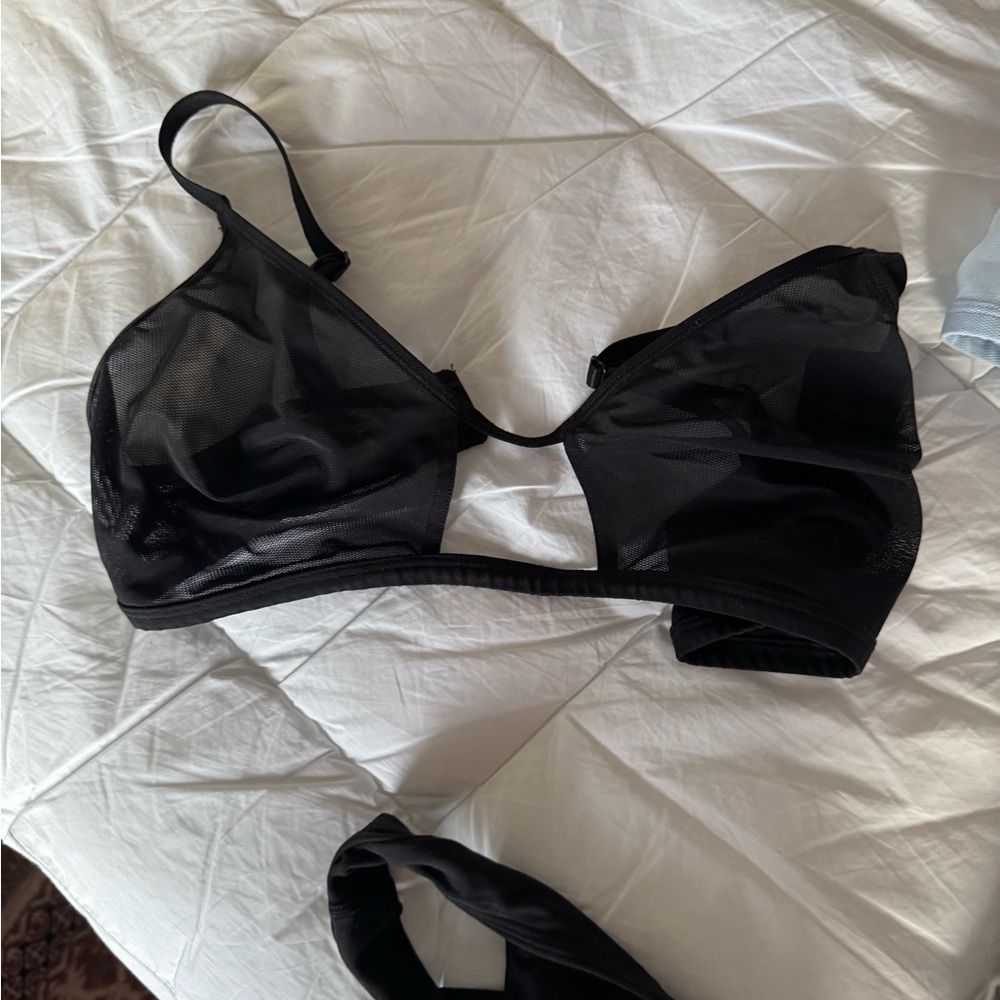 Negative Underwear Black Mesh Bralette